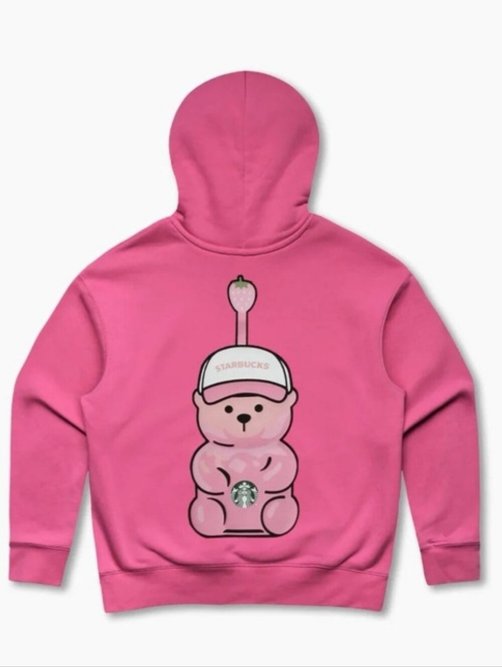 Starbucks Pink Strawberry Bearista Hoodie LIMITED EDITION